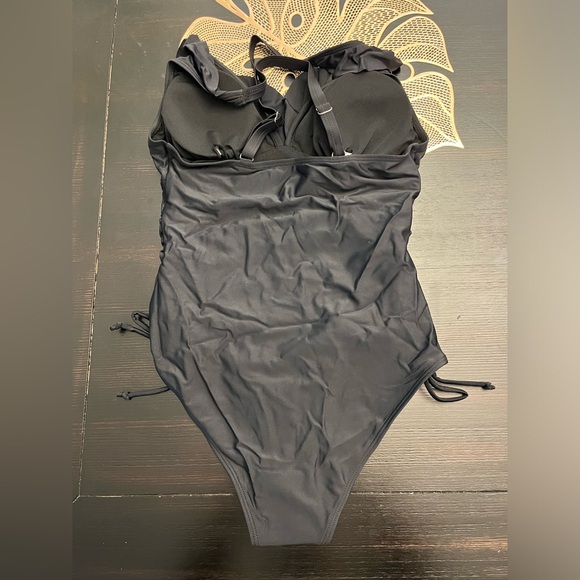 NWOT Holipick Women Ruffle V Neck One Piece Swimsuit Tummy Control Size M - Picture 8 of 9